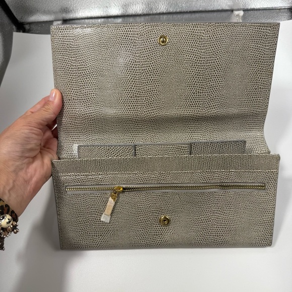 St.John Embossed Leather snakeskin embossed Organizer Clutch wallet - Picture 6 of 6